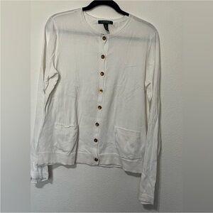 Ralph Lauren Cream Button Cardigan